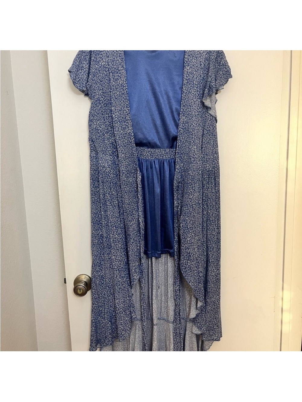 ZESICA floral wrap midi high low dress - Picture 5 of 6